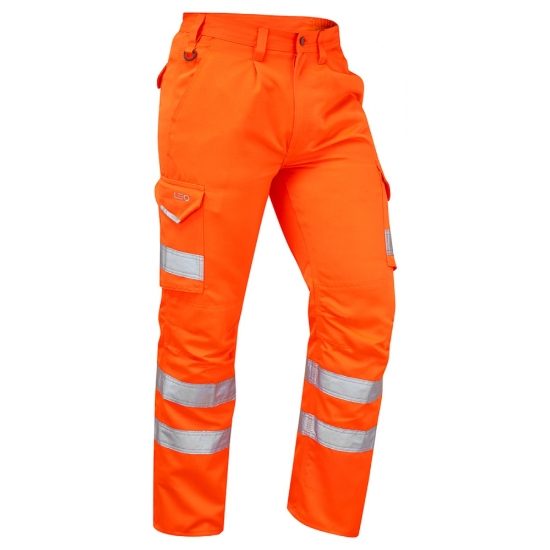 Leo Bideford Polycotton Cargo Trouser - Orange