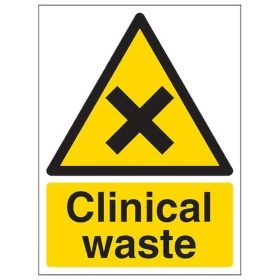 Clinical Waste Sticker 100mm x 100mm - Self Adhesive