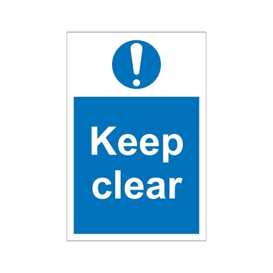 Keep Clear 200mm x 300mm - 1mm Rigid Plastic Sign