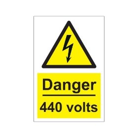 Danger 440 volts 200mm x 300mm