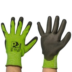Coloursafe Green PU Glove - Cut Protection Level 5