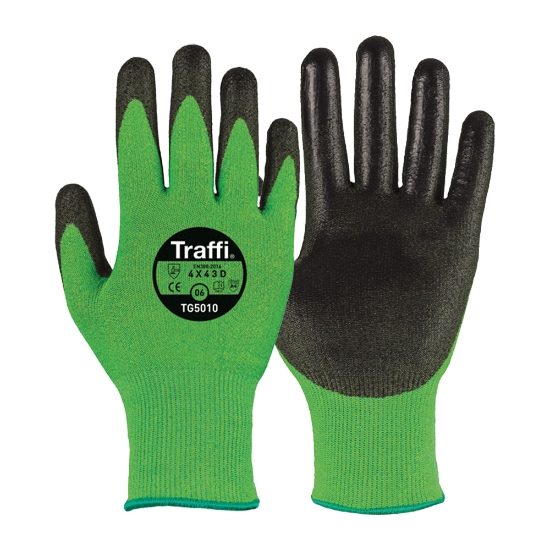 Traffi TG5010 Classic Cut Level D Green Glove