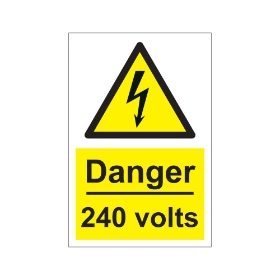 Danger 240 volts  200mm x 300mm