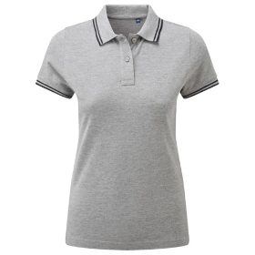 AQ021 Women's Classic Fit Tipped Polo Shirt