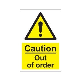 Caution out of order 200mm x 300mm