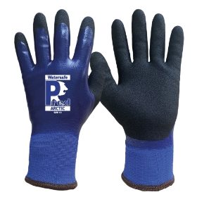 Nitrile Coated Waterproof Cut Level E Glove - Blue