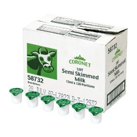 Semi Skimmed Milk - 120 Portions - from Tiger Supplies Ltd - 340-04-86