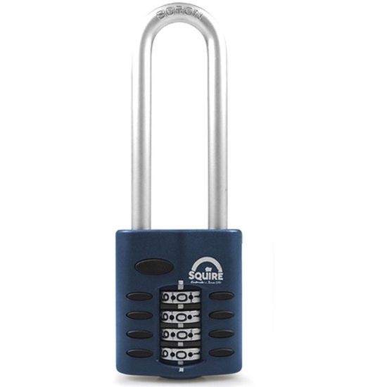 Squire Combination Padlock 4-Wheel Long Shackle - 40mm  - HSQCP4025