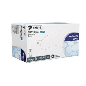 Vinyl Powder Free Disposable Gloves - Clear - Box of 100