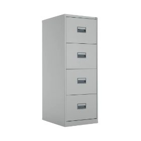 Metal - 4 Drawer Filing Cabinet - Grey
