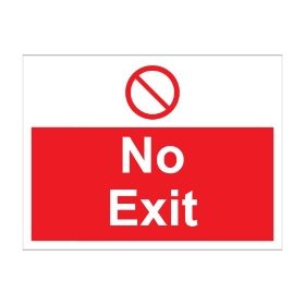 No exit  600mm x 450mm