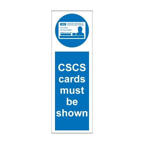 CSCS Cards Must Be Shown