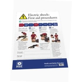 Electric Shock - First Aid Procedures  297mm x 420mm Laminated Poster