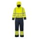 S485 Hi Vis Contrast Coverall - Yellow / Navy