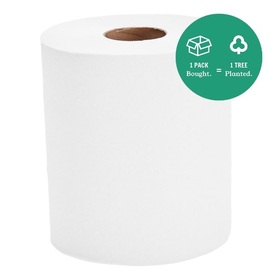 Serious Centrefeed Embossed - White - 2-Ply - Pack of 6
