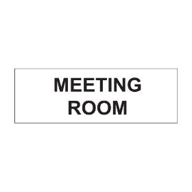 Meeting room sign, 300 x 100mm, 1mm Rigid Plastic - from Tiger Supplies Ltd - 560-04-18