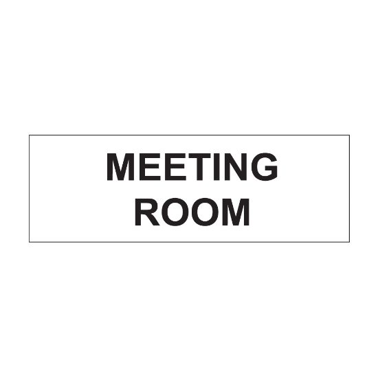 Meeting room sign, 300 x 100mm, 1mm Rigid Plastic - from Tiger Supplies Ltd - 560-04-18