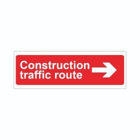 Construction traffic route arrow 600mm x 200mm