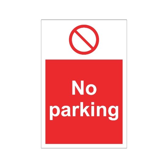 No Parking 200mm x 300mm - 1mm Rigid Plastic Sign