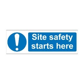 Site safety starts here 600mm x 200mm 