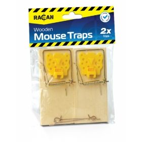Racan Wooden Mouse Traps - Pack of 2